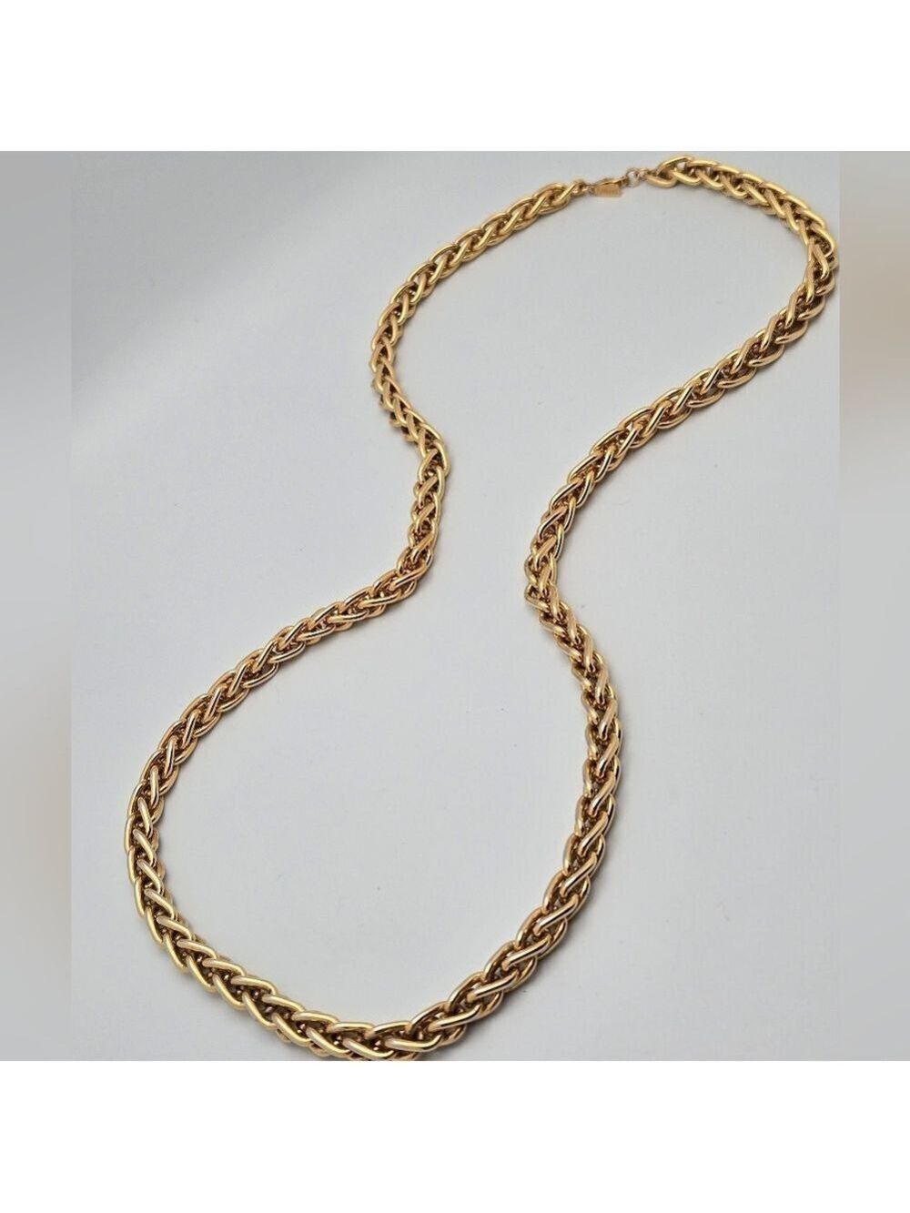 Monet Gold Plated Tone Chain Necklace Lobster Clasp 30” Vintage